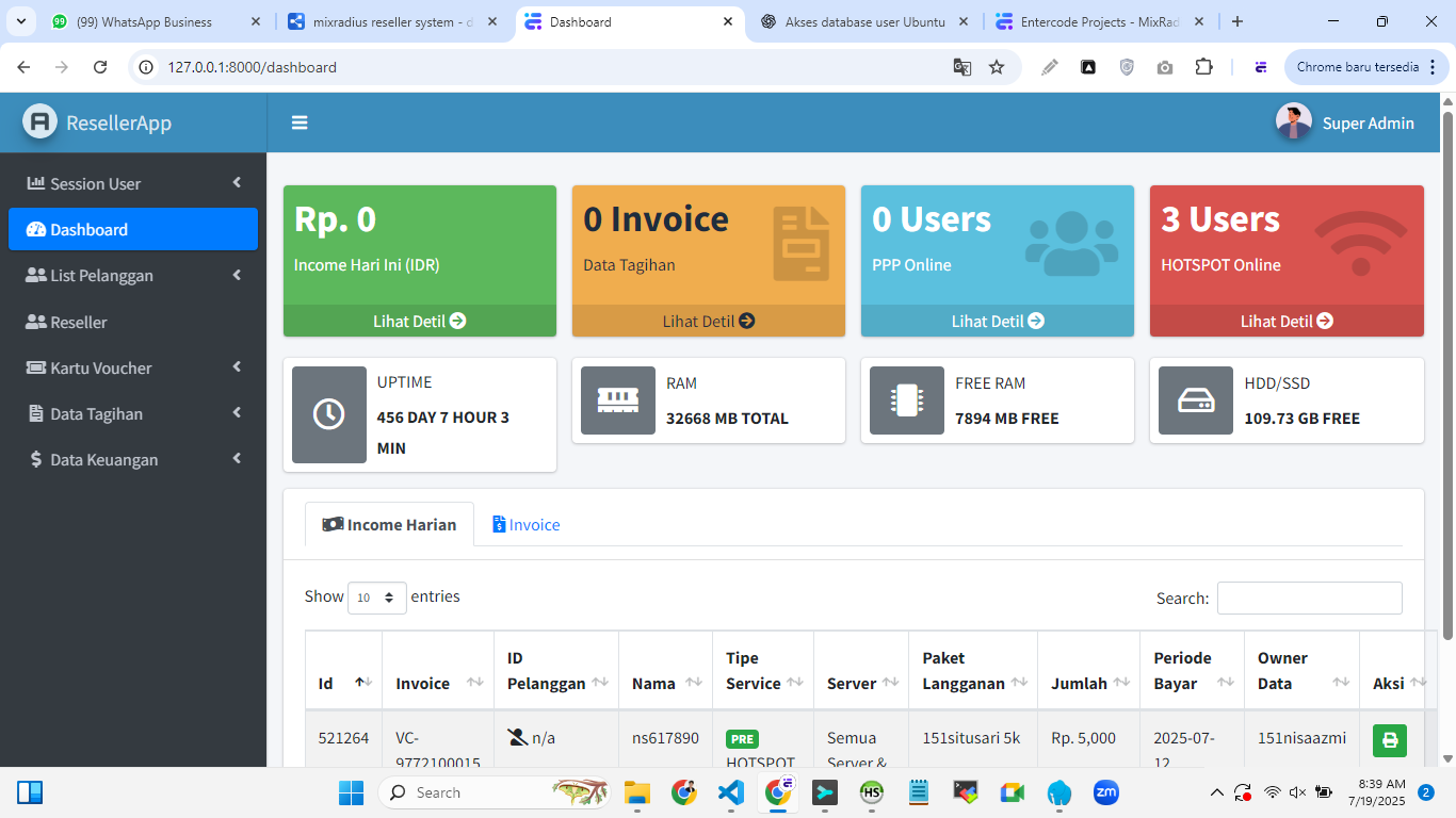 MixRadius Reseller System